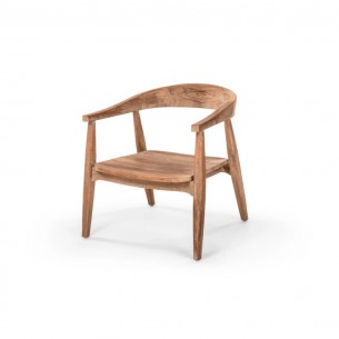 Fauteuil de jardin FRESCO en teck recyclé avec coussin d’assise 2