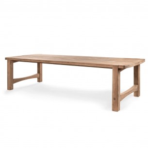 JUNO Outdoor Dining Table in Natural Reclaimed Teak W310 H76cm 2