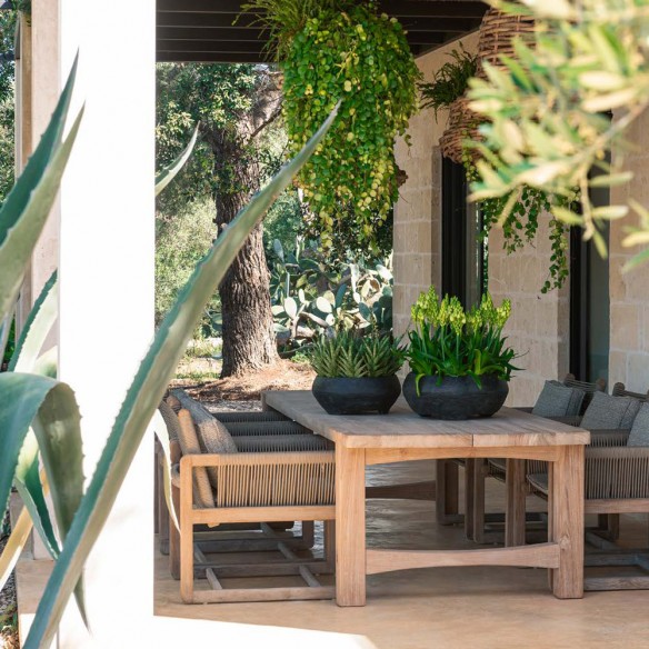 JUNO Outdoor Dining Table in Natural Reclaimed Teak W270 H69cm