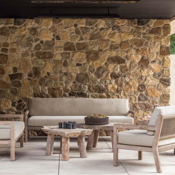 NINA Coffee Table in Teak Root H40cm