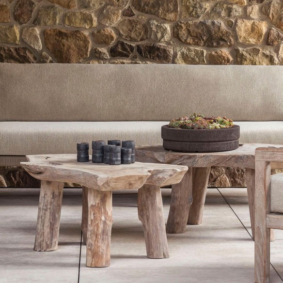 NINA Coffee Table in Teak Root H40cm