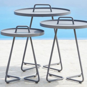 ON THE MOVE Side Table H60cm Aluminium Grey 2