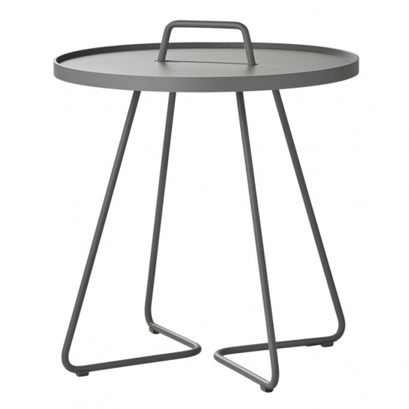 ON THE MOVE Side Table H60cm Aluminium Grey