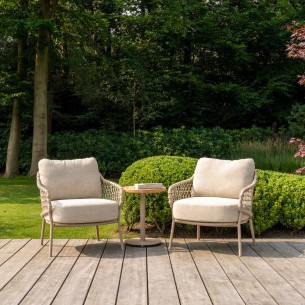SERENA Duo Low Chairs with Cream Beige Cushions