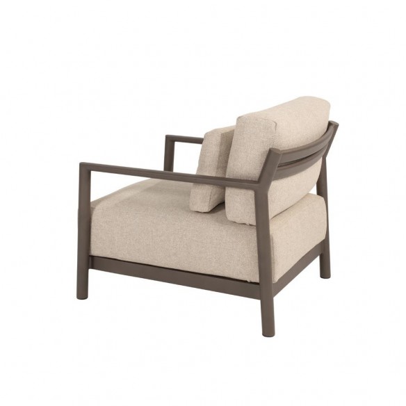 CIELO Lounge Set 5 Seater Aluminium Taupe with Ceramic Coffee Tables