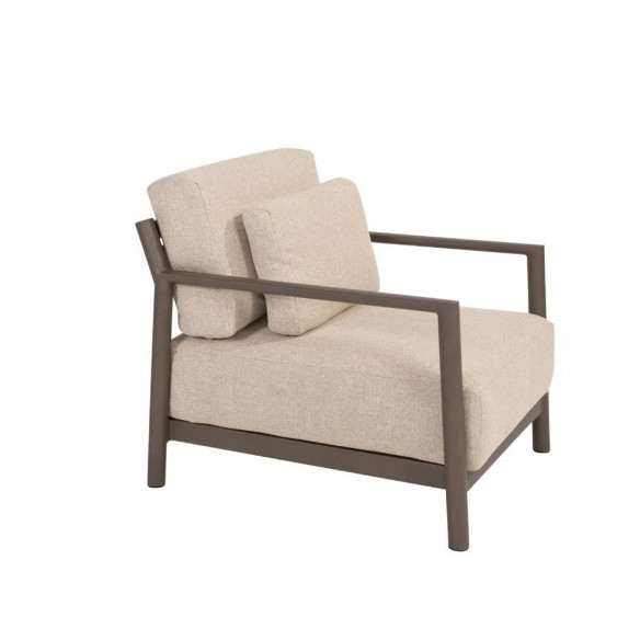 CIELO Lounge Set 5 Seater Aluminium Taupe with Ceramic Coffee Tables