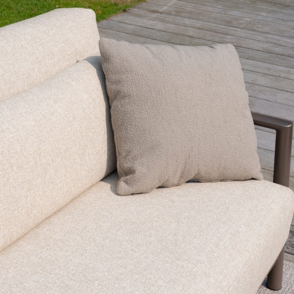 CIELO Lounge Set 5 Seater Aluminium Taupe with Ceramic Coffee Tables