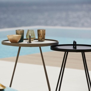 ON THE MOVE Side Table H60cm Aluminium Taupe