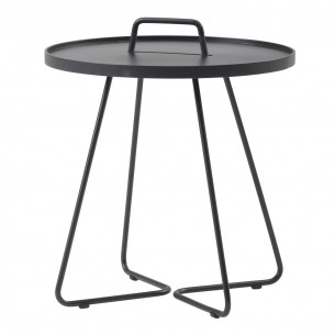 ON THE MOVE Side Table H60cm Aluminium Black 2