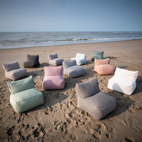 Duo de fauteuils de jardin DOTTY vert sauge taille M