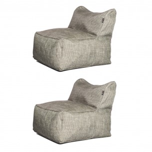 Duo de fauteuils de jardin DOTTY vert sauge taille M 2