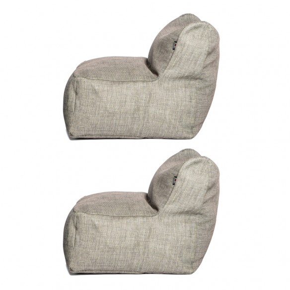 Duo de fauteuils de jardin DOTTY vert sauge taille M