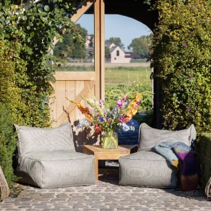 Duo de fauteuils de jardin DOTTY vert sauge taille M