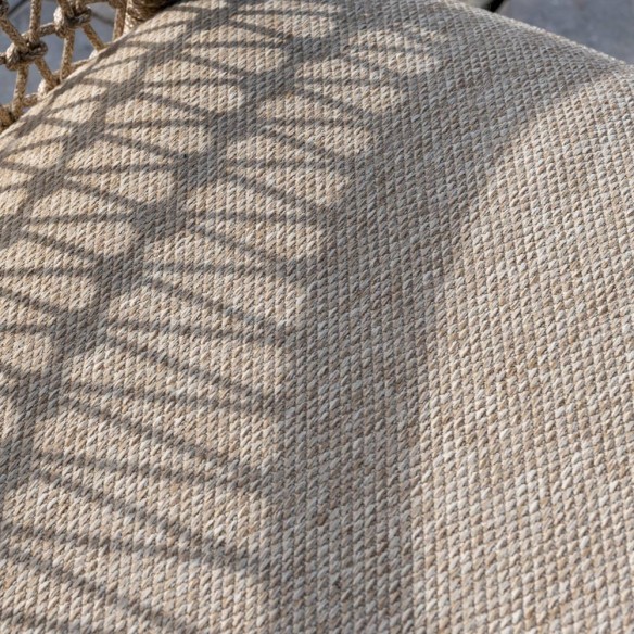 Canapé de jardin PALOMA 3 places cadre aluminium avec coussins beige crème