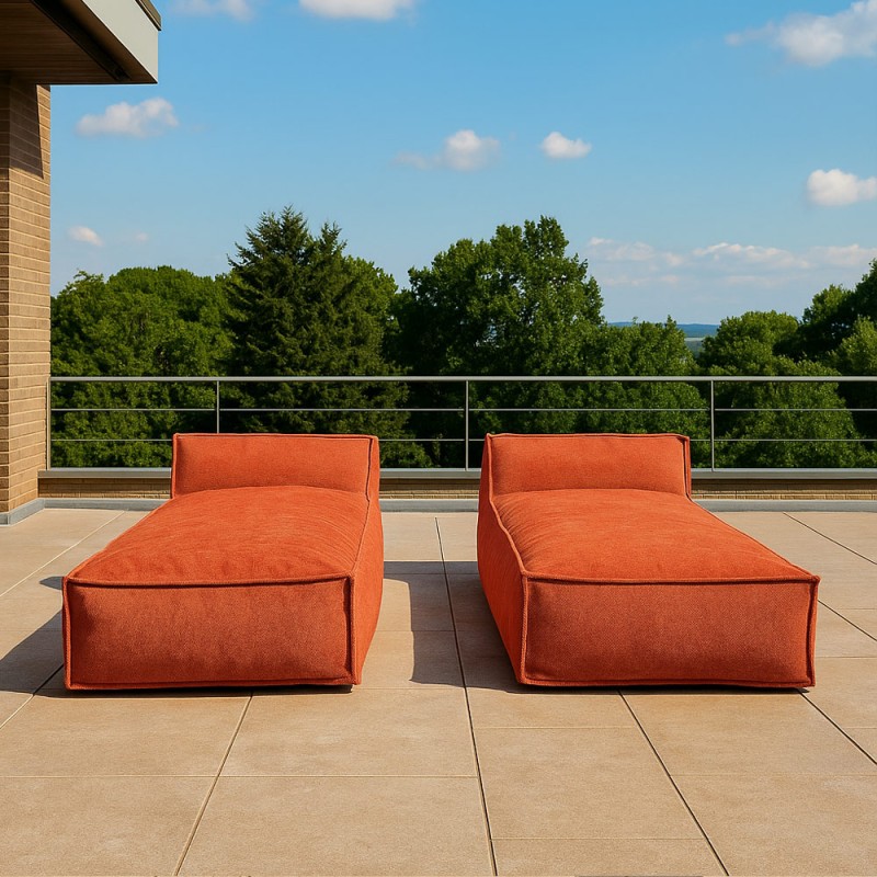 VELTY Long Chair Duo Terracotta