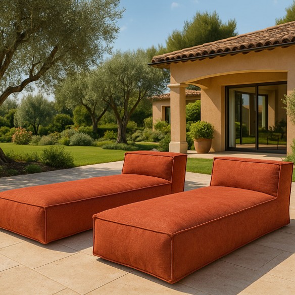 VELTY Long Chair Duo Terracotta
