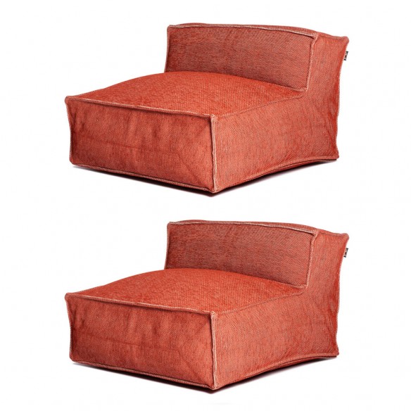 Duo de fauteuils VELTY terracotta