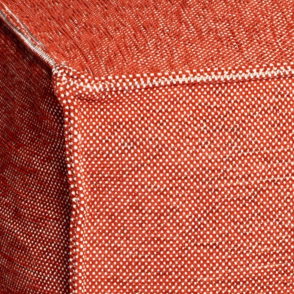 Pouf carré VELTY terracotta
