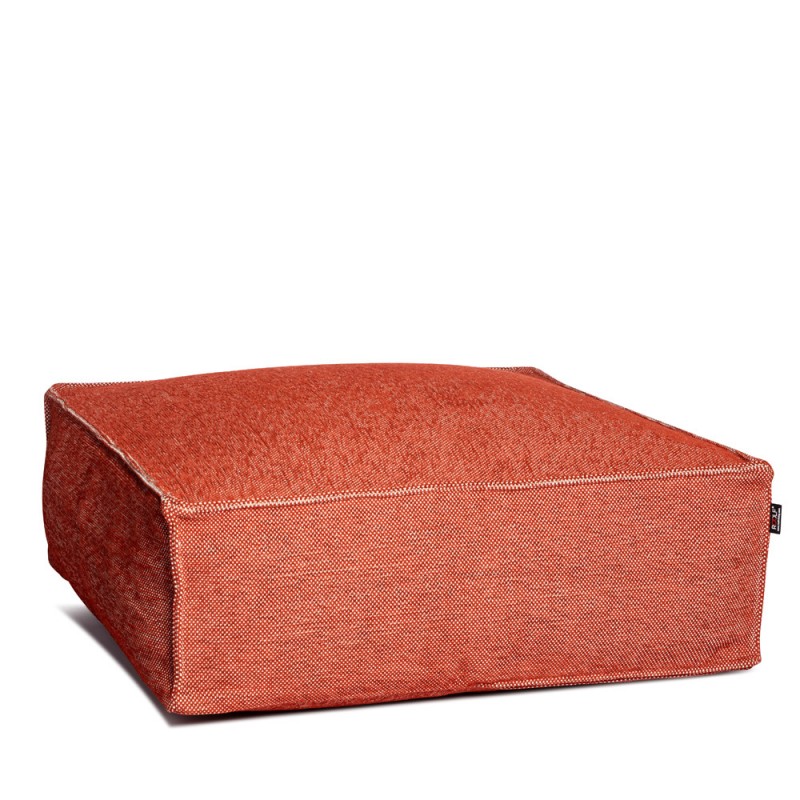 Pouf carré VELTY terracotta