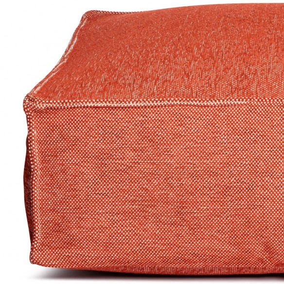 VELTY Square Pouf Terracotta