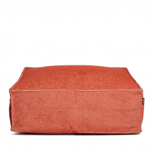 VELTY Square Pouf Terracotta 2