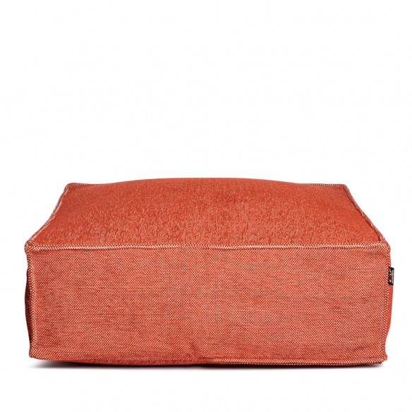 Pouf carré VELTY terracotta
