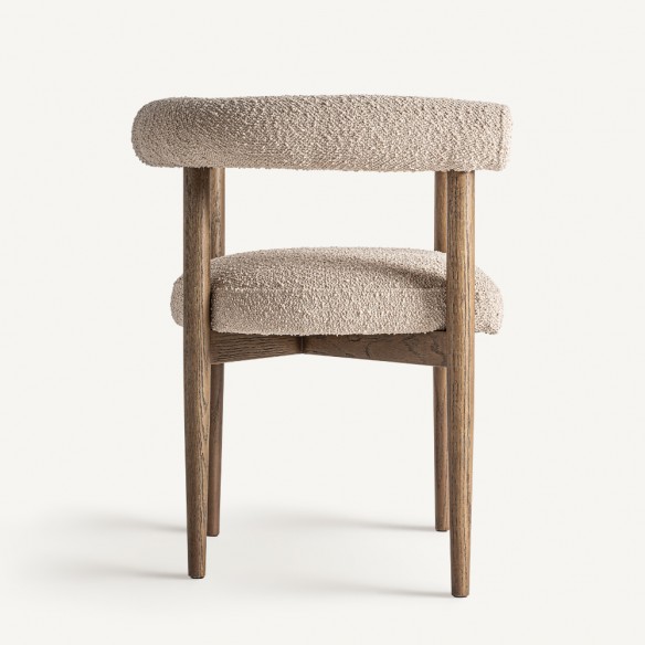 BAMEA Chair in Ash Wood and Beige Fabric