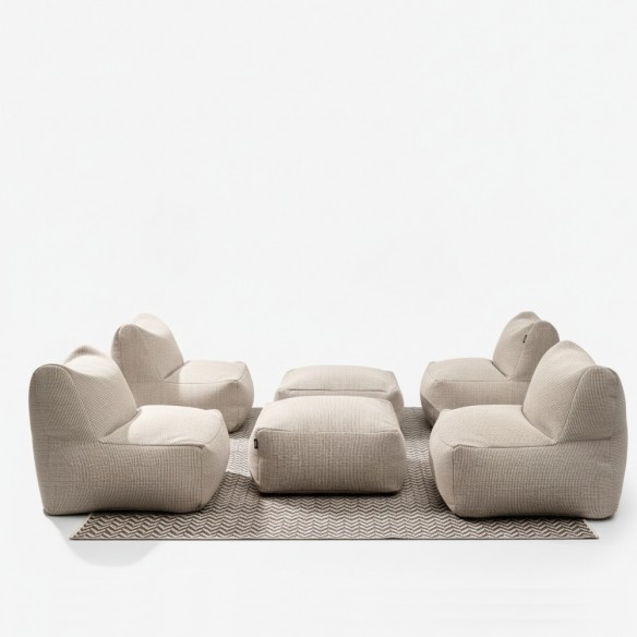 Ensemble de fauteuils DOTTY ARLON beige 6 modules