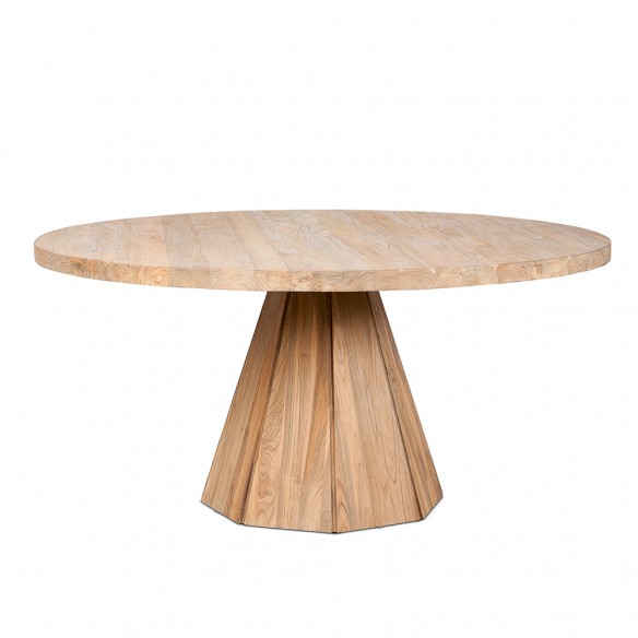 JATI Natural Reclaimed Teak Round Dining Table 6 Seater W160