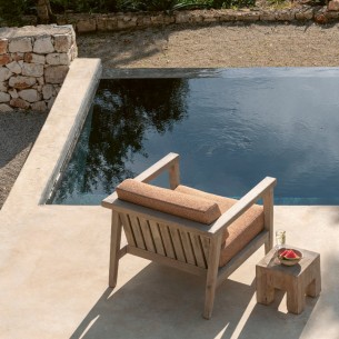 LAUSANNE Garden Armchair in Natural Reclaimed Teak