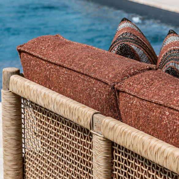 Salon de jardin MONA en teck recyclé gris naturel