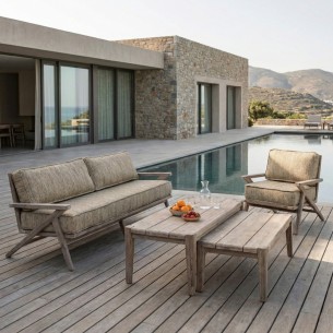 AUSTIN Garden Lounge Set in Natural Reclaimed Teak