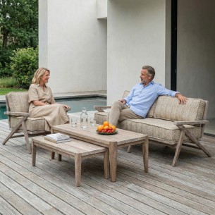 AUSTIN Garden Lounge Set in Natural Reclaimed Teak 2