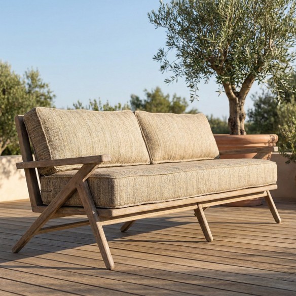 AUSTIN Garden Sofa 2/3 Seater in Natural Reclaimed Teak