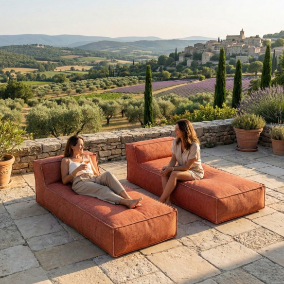 VELTY Long Chair Duo Terracotta