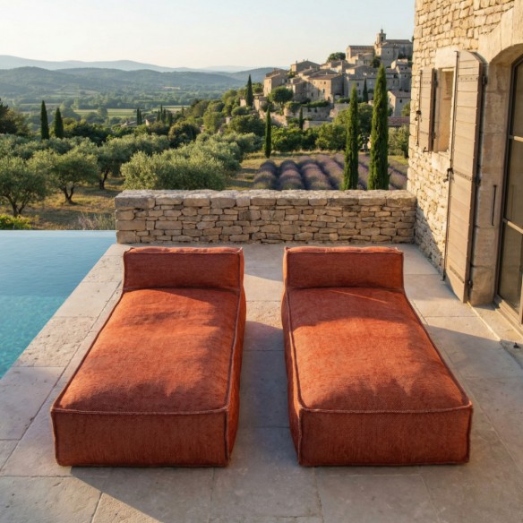 VELTY Long Chair Duo Terracotta