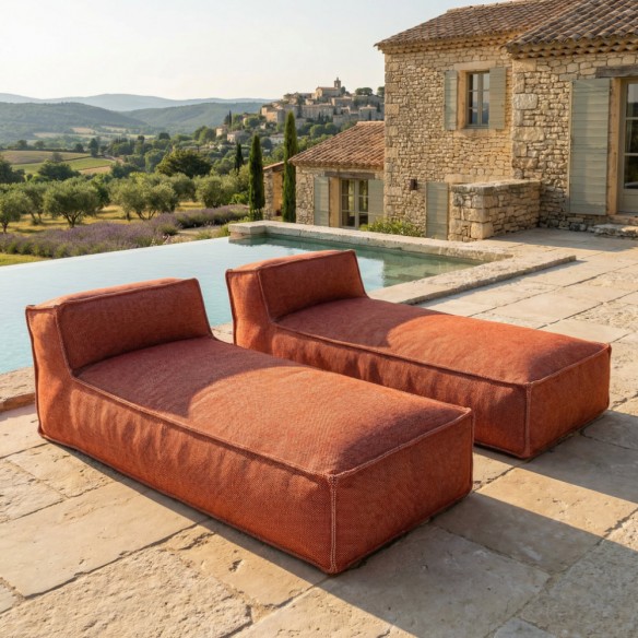 VELTY Long Chair Duo Terracotta