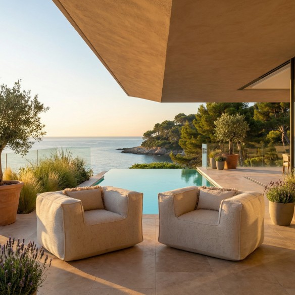 Duo de fauteuils VELTY CLUB beige