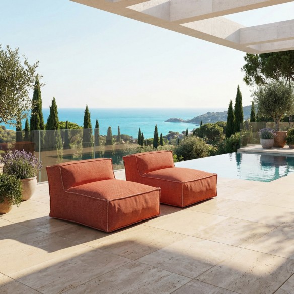 Duo de fauteuils VELTY terracotta