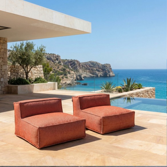 Duo de fauteuils VELTY terracotta