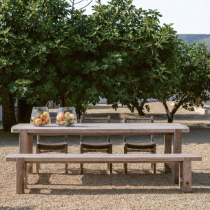 JUNO Garden Bench in Natural Reclaimed Teak W250