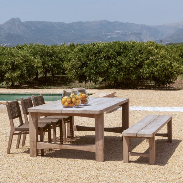 JUNO Garden Bench in Natural Reclaimed Teak W250