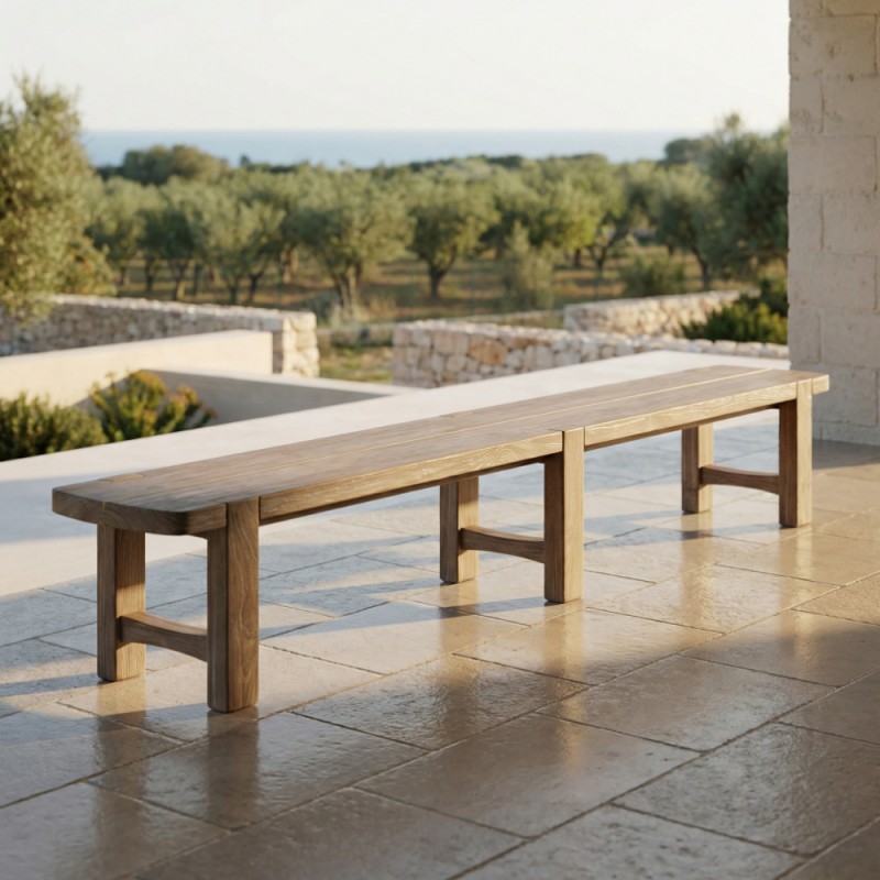 JUNO Garden Bench in Natural Reclaimed Teak W310