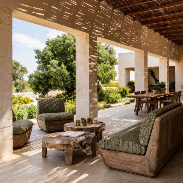 BATUCADA XL Coffee Tables Duo in Teak Root D70cm D90cm