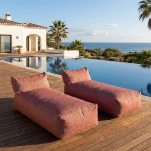 Duo de Long Chair DOTTY rouge cardinal