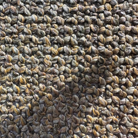 GEM Outdoor Swivel Lounge Chair with Teak Base and Textured Solar Ochre Fabric