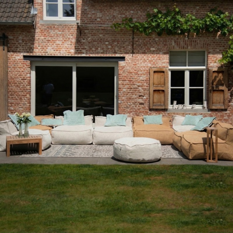 Ensemble de fauteuils VELTY SAINT BARTH beige or 9 modules