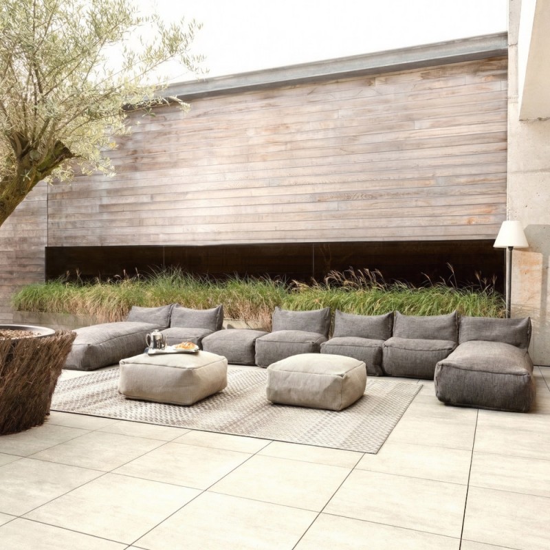 Ensemble de fauteuils DOTTY EDEN anthracite beige 9 modules