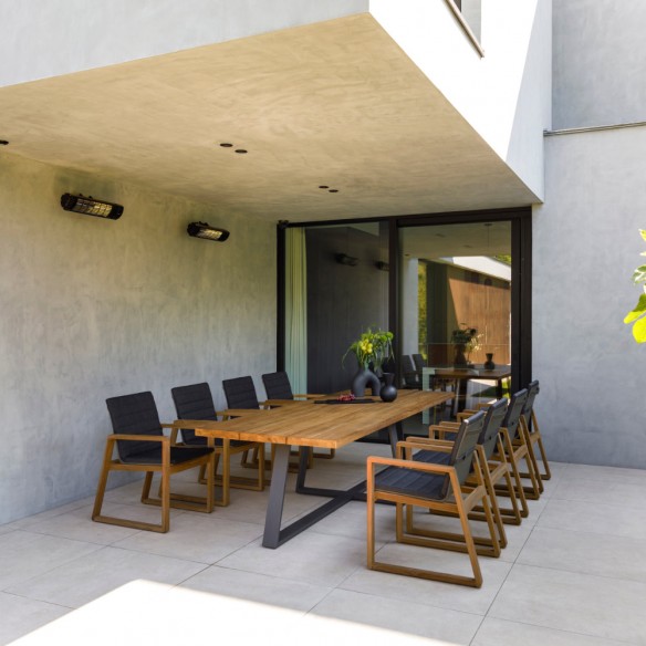 FLORENCE Outdoor Dining Chair in Teak with Graphite Grey Cushion