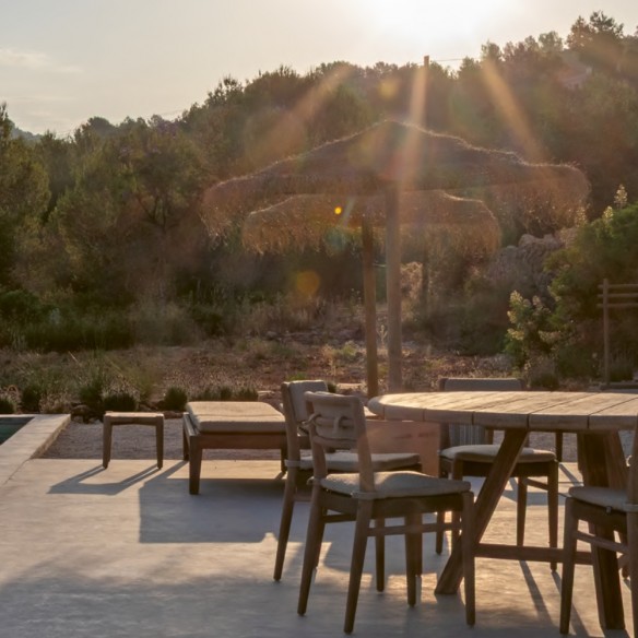 FELIX Round Garden Coffee Tables Trio in Reclaimed Teak H33cm H37cm H42cm